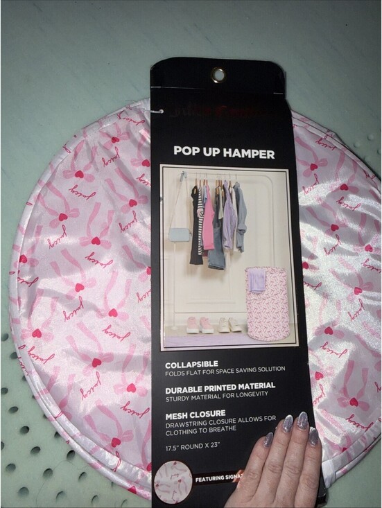 Juicy Couture Other - JUICY COUTURE POP UP HAMPER JUICY COUTURE Pink Hearts And Bows Laundry